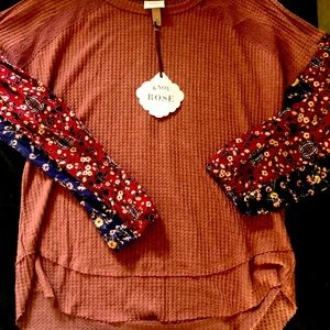 Long sleeve winter top full length arms